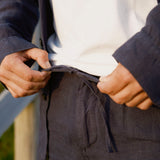 Shorts Linen Ilha Navy