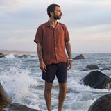 Shorts Linen Ilha Navy