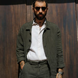 Trousers Linen Ilha Moss