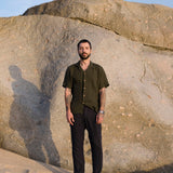 Trousers Linen Ilha Navy