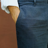 Trousers Linen Ilha Navy