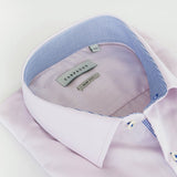 Dress Shirt Rose Contrast Blue Check