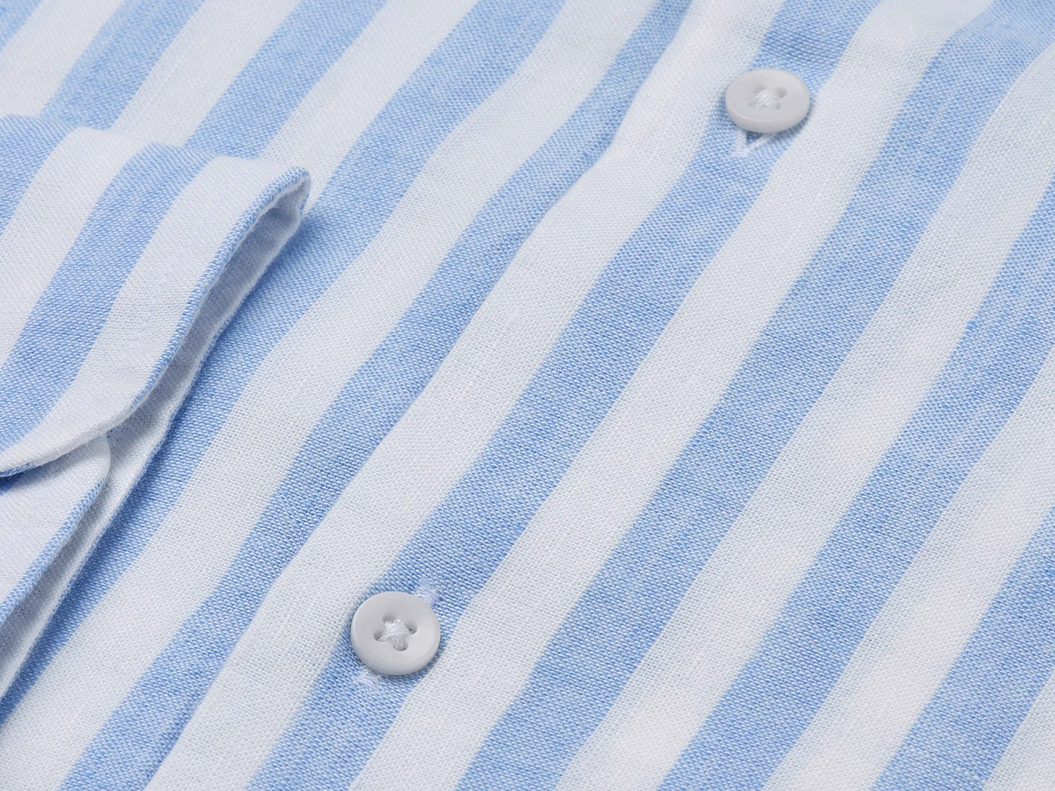 carpasus sustainable organic linen shirt ascona stripes light blue white. Nachhaltiges Carpasus Hemd Ascona Streifen Hellblau Weiss aus Bio Leinen