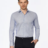 carpasus sustainable organic cotton dress shirt blue check. Nachhaltiges Carpasus Businesshemd aus Bio Baumwolle in Karo Blau