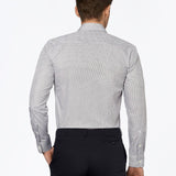 carpasus sustainable organic cotton dress shirt black stripes. Nachhaltiges Carpasus Businesshemd aus Bio Baumwolle Streifen Schwarz