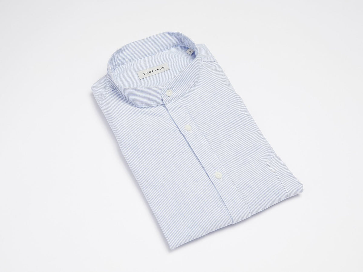 carpasus sustainable organic cotton shirt marzili blue white. Nachhaltiges Carpasus Hemd Marzili Blau Weiss aus Bio Baumwolle 