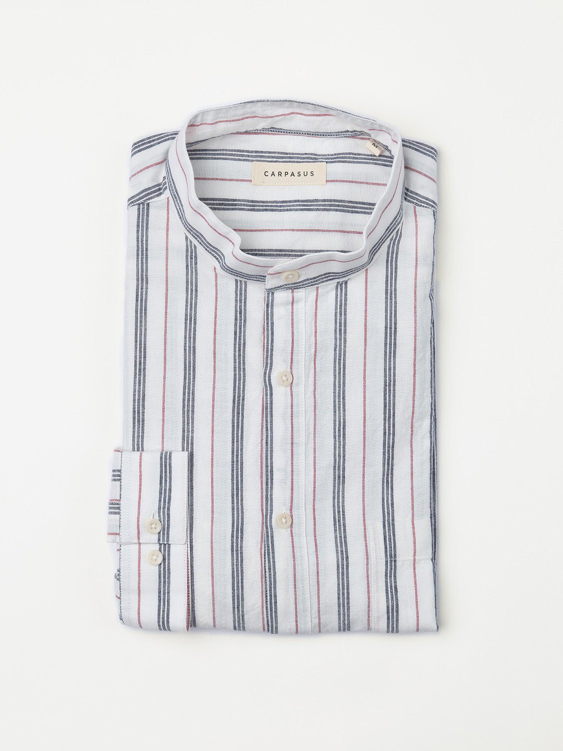 carpasus sustainable organic cotton shirt marzili tricolor blue white red. Nachhaltiges Carpasus Hemd Marzili Tricolor Blau Weiss Rot aus Bio Baumwolle