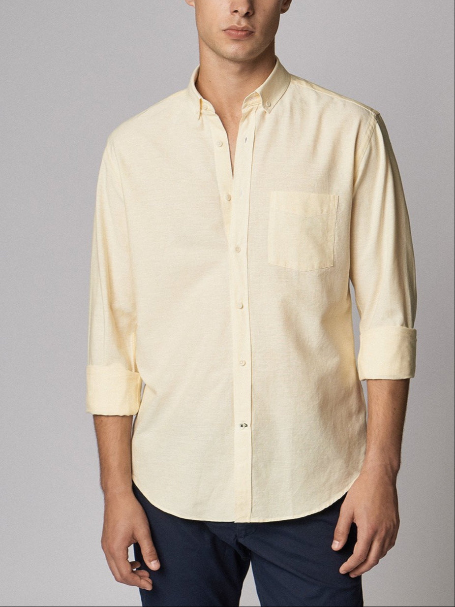 carpasus sustainable organic cotton shirt bernina lemon. Nachhaltiges Carpasus Hemd Bernina Lemon aus Bio Baumwolle