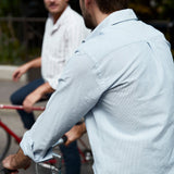 carpasus sustainable organic cotton shirt bernina blue. Nachhaltiges Carpasus Hemd Bernina Blau aus Bio Baumwolle