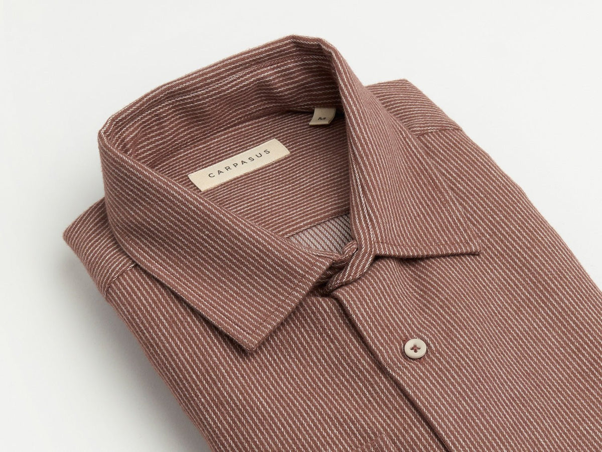 carpasus sustainable organic cotton flanell shirt betual brown. Nachhaltiges Carpasus Flanell Hemd Betual Braun aus Bio Baumwolle 