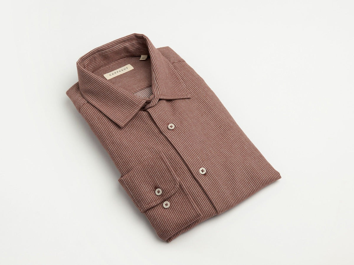 carpasus sustainable organic cotton flanell shirt betual brown. Nachhaltiges Carpasus Flanell Hemd Betual Braun aus Bio Baumwolle 