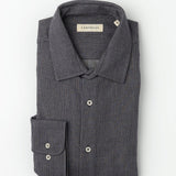 carpasus sustainable organic cotton flanell shirt betual grey. Nachhaltiges Carpasus Flanell Hemd Betual Grau aus Bio Baumwolle