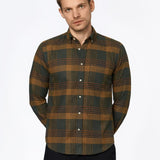 carpasus sustainable organic cotton flanell shirt ursido moss. Nachhaltiges Carpasus Flanell Hemd Ursido aus Bio Baumwolle in Moosgrün