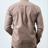 carpasus sustainable organic cotton and linen shirt scurido brown. Nachhaltiges Carpasus Hemd Scurido aus Bio Baumwolle und Leinen in Braun