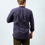 carpasus sustainable organic cotton and linen shirt scurido marine/red. Nachhaltiges Carpasus Hemd Scurido aus Bio Baumwolle und Leinen in Marine/Rot