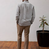 carpasus sustainable organic linen shirt stripes khaki white. Nachhaltiges Carpasus Hemd aus Bio Leinen mit Streifen Khaki Weiss