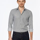 carpasus sustainable organic cotton shirt black green check. Nachhaltiges Carpasus Hemd aus Bio Baumwolle in Karo Schwarz Grün