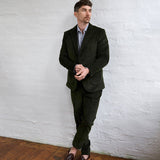 Anzug Casca Sakko Cord Olive