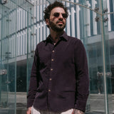 Cord Shirt Rio Aubergine