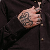 Cord Shirt Rio Aubergine
