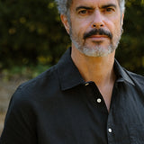 Leinenhemd Kurzarm Lido Schwarz