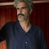 Leinenhemd Kurzarm Maloja Navy