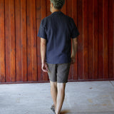 Leinenhemd Kurzarm Maloja Navy