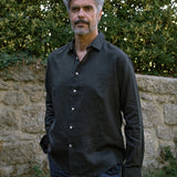 Leinenhemd Verzasca Schwarz