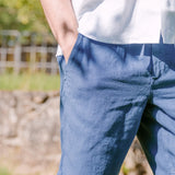 Leinenshorts Ilha Kobalt