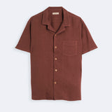 Linen Shirt Short Areia Chili