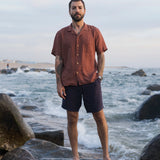 Linen Shirt Short Areia Chili