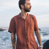 Linen Shirt Short Areia Chili