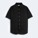 Linen Shirt Short Lido Black