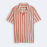 Linen Shirt Short Orto Terracotta