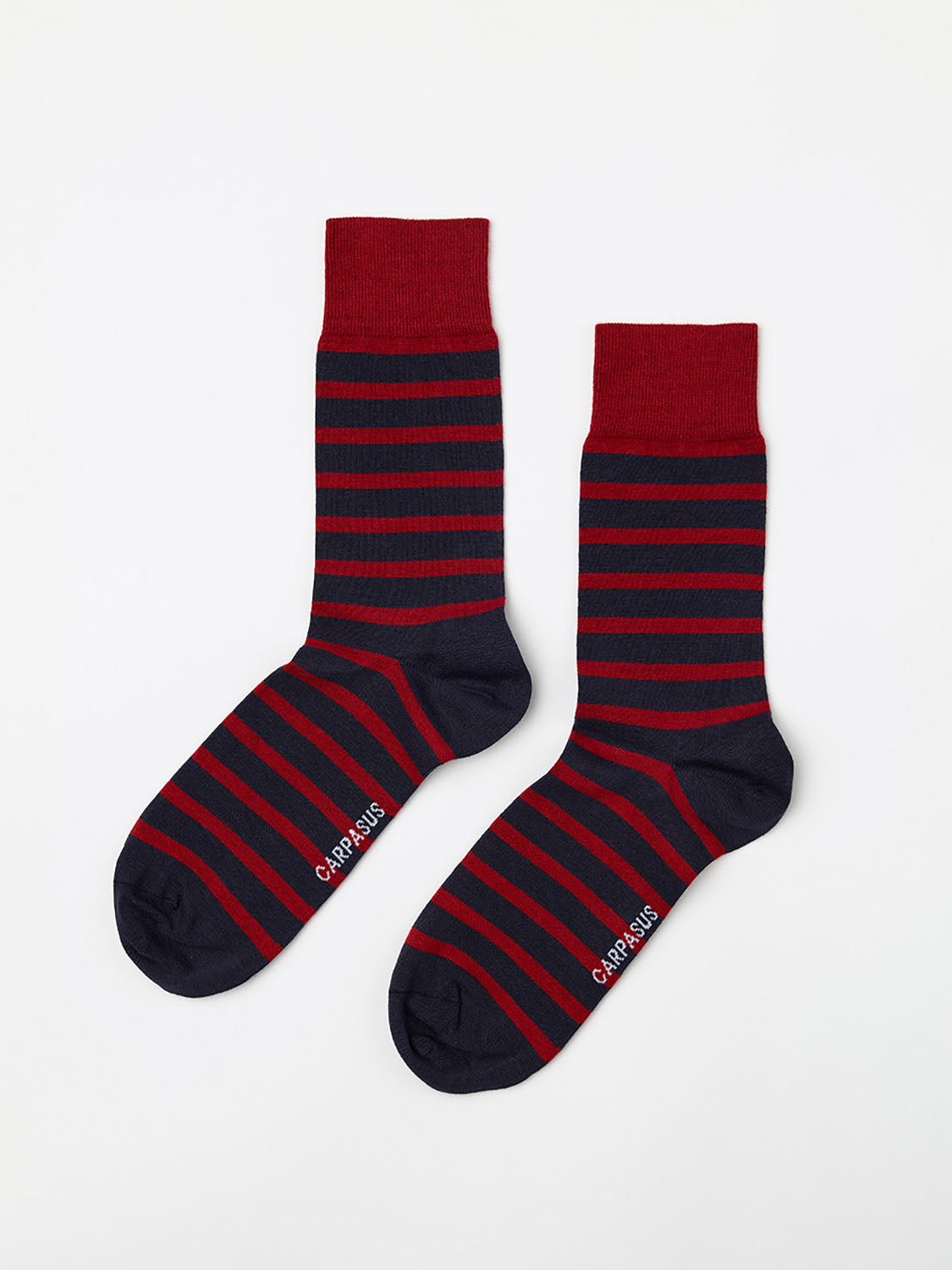 Classy Socken Streifen Navy/Bordeaux