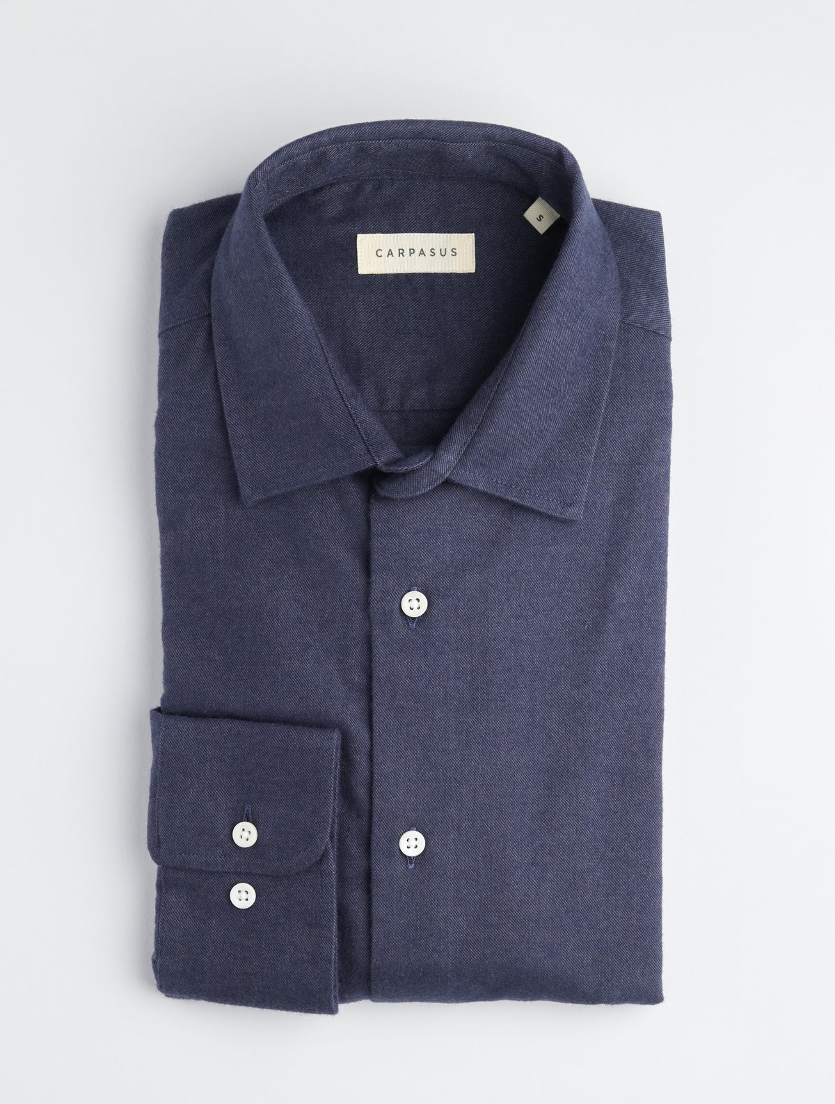 Tailor-made Flannel Shirt Castanio Marine