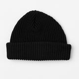 Beanie Merinowolle Schwarz