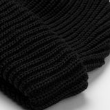 Beanie Merinowolle Schwarz