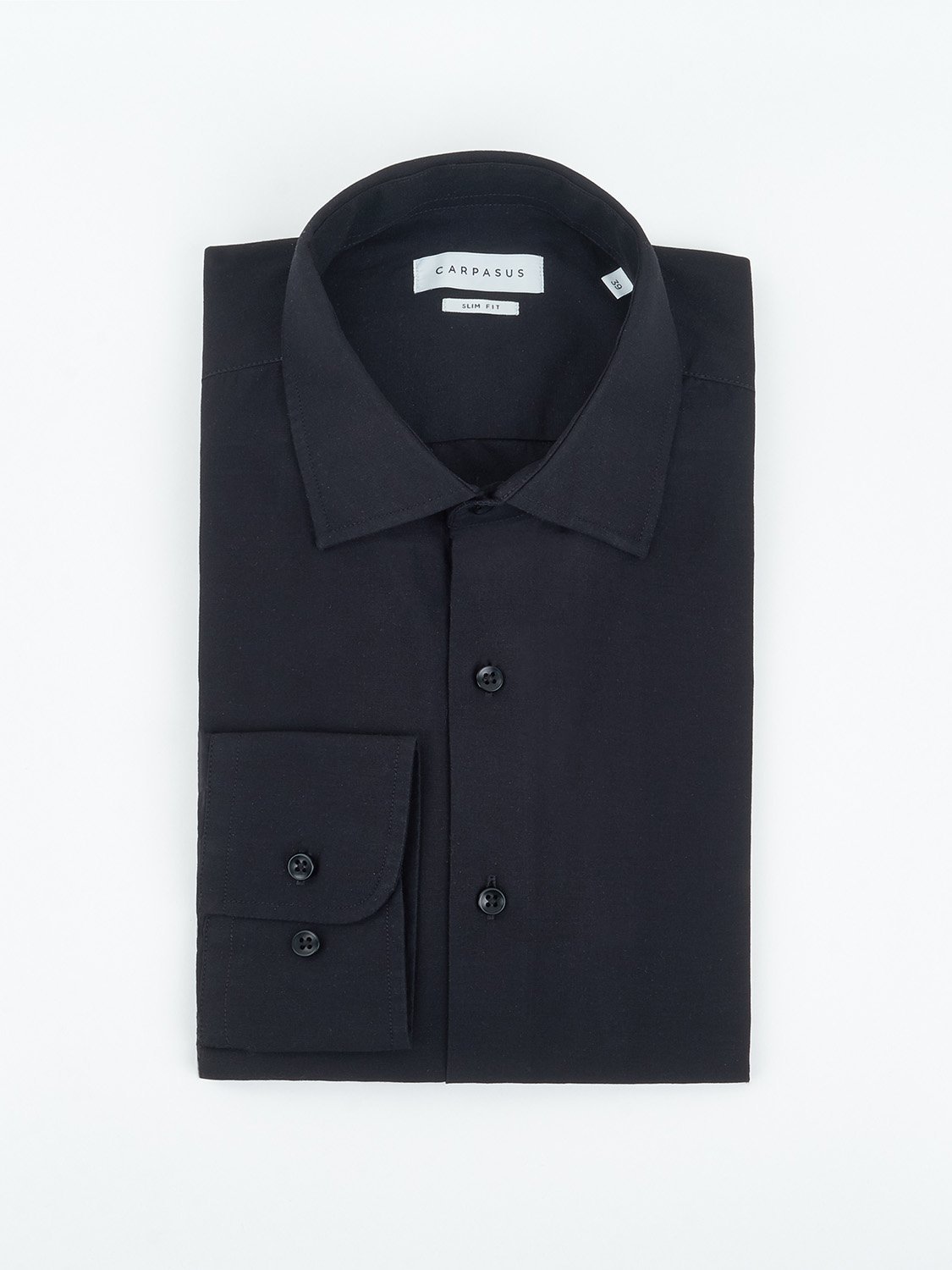 carpasus sustainable organic cotton dress shirt black. Nachhaltiges Carpasus Businesshemd aus Bio Baumwolle in Schwarz