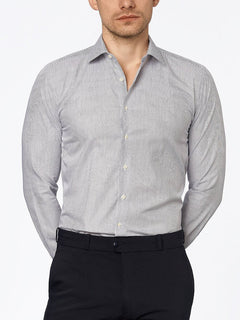 carpasus sustainable organic cotton dress shirt black stripes. Nachhaltiges Carpasus Businesshemd aus Bio Baumwolle Streifen Schwarz