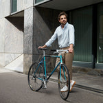 carpasus sustainable organic cotton shirt bernina blue. Nachhaltiges Carpasus Hemd Bernina Blau aus Bio Baumwolle 