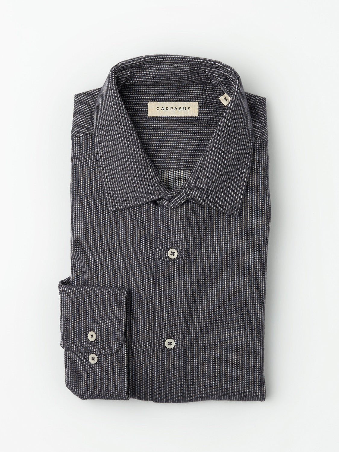 carpasus sustainable organic cotton flanell shirt betual grey. Nachhaltiges Carpasus Flanell Hemd Betual Grau aus Bio Baumwolle 
