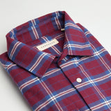 carpasus sustainable organic cotton flanell shirt castanio check bordeaux. Nachhaltiges Carpasus Flanell Hemd Castanio Karo Bordeaux aus Bio Baumwolle 