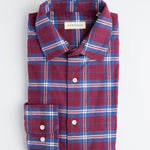 carpasus sustainable organic cotton flanell shirt castanio check bordeaux. Nachhaltiges Carpasus Flanell Hemd Castanio Karo Bordeaux aus Bio Baumwolle 
