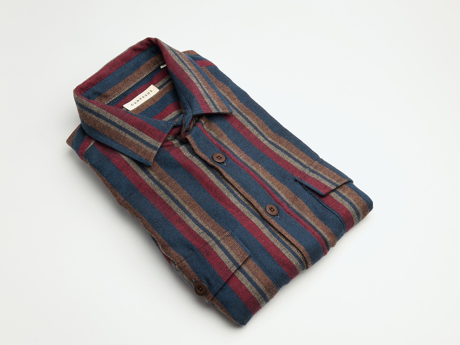 carpasus sustainable organic cotton flanell shirt quercus tricolor lago. Nachhaltiges Carpasus Flanell Hemd Quercus Tricolor Lago aus Bio Baumwolle 