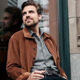 carpasus sustainable organic cotton corduroy overshirt brown. Nachhaltiges Carpasus Overshirt Cord aus Bio Baumwolle in Braun