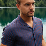 carpasus sustainable organic linen shirt maloja bordeaux. Nachhaltiges Carpasus Hemd Maloja Bordeaux aus Bio Leinen 