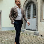 carpasus sustainable organic linen shirt stripes nature white. Nachhaltiges Carpasus Hemd aus Bio Leinen mit Streifen Natur Weiss