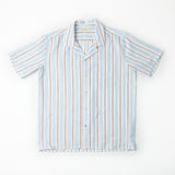 Linen Shirt Short Orto Tricolor Blue