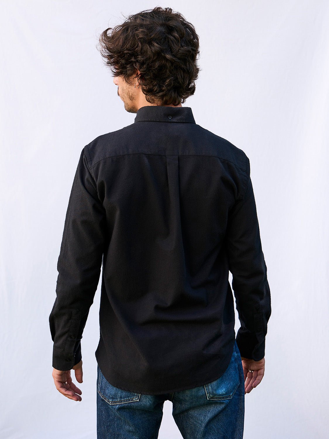 Tailor-made Flannel Shirt Populus Black